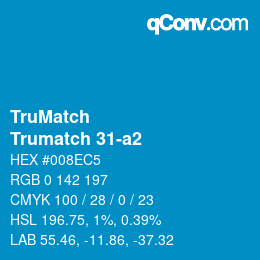 Code couleur: TruMatch - Trumatch 31-a2 | qconv.com
