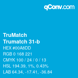 Código de color: TruMatch - Trumatch 31-b | qconv.com