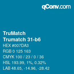 Color code: TruMatch - Trumatch 31-b6 | qconv.com