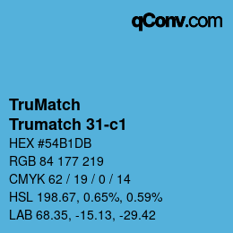 Código de color: TruMatch - Trumatch 31-c1 | qconv.com