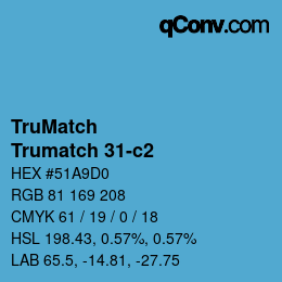 Code couleur: TruMatch - Trumatch 31-c2 | qconv.com