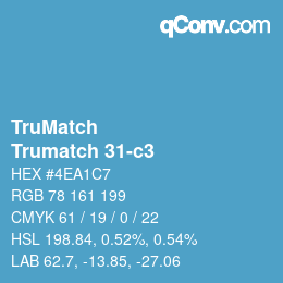 Code couleur: TruMatch - Trumatch 31-c3 | qconv.com