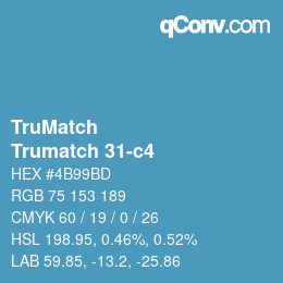 Color code: TruMatch - Trumatch 31-c4 | qconv.com