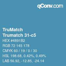 Color code: TruMatch - Trumatch 31-c5 | qconv.com