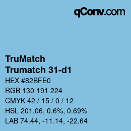 Código de color: TruMatch - Trumatch 31-d1 | qconv.com