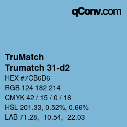 Código de color: TruMatch - Trumatch 31-d2 | qconv.com