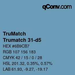 Code couleur: TruMatch - Trumatch 31-d5 | qconv.com