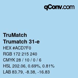 Código de color: TruMatch - Trumatch 31-e | qconv.com