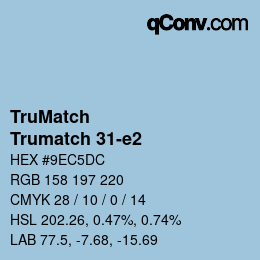 Código de color: TruMatch - Trumatch 31-e2 | qconv.com