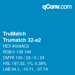 Code couleur: TruMatch - Trumatch 32-a2 | qconv.com