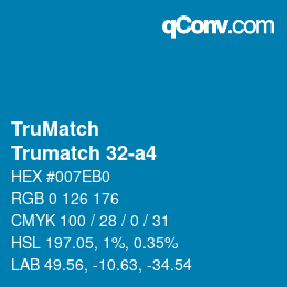 Color code: TruMatch - Trumatch 32-a4 | qconv.com