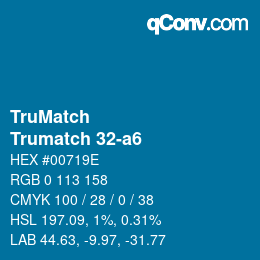 Code couleur: TruMatch - Trumatch 32-a6 | qconv.com