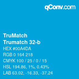 Code couleur: TruMatch - Trumatch 32-b | qconv.com