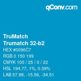 Color code: TruMatch - Trumatch 32-b2 | qconv.com