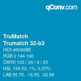 Color code: TruMatch - Trumatch 32-b3 | qconv.com
