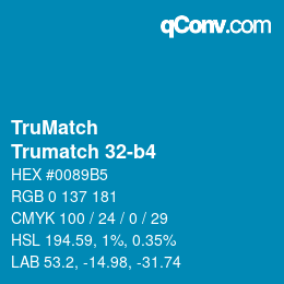 Color code: TruMatch - Trumatch 32-b4 | qconv.com