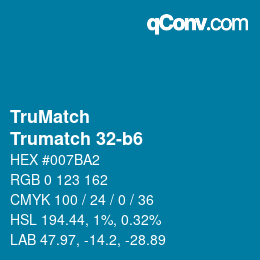 Color code: TruMatch - Trumatch 32-b6 | qconv.com