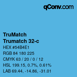 Color code: TruMatch - Trumatch 32-c | qconv.com