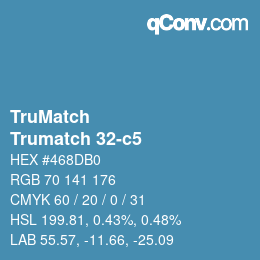 Code couleur: TruMatch - Trumatch 32-c5 | qconv.com