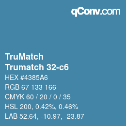 Code couleur: TruMatch - Trumatch 32-c6 | qconv.com