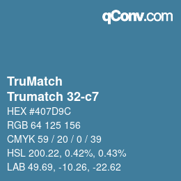 Color code: TruMatch - Trumatch 32-c7 | qconv.com