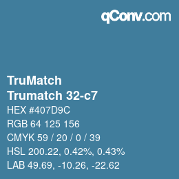 Color code: TruMatch - Trumatch 32-c7 | qconv.com