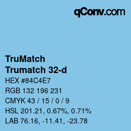 Code couleur: TruMatch - Trumatch 32-d | qconv.com
