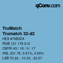 Code couleur: TruMatch - Trumatch 32-d2 | qconv.com