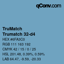 Código de color: TruMatch - Trumatch 32-d4 | qconv.com