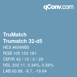 Color code: TruMatch - Trumatch 32-d5 | qconv.com