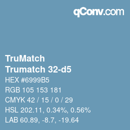 Code couleur: TruMatch - Trumatch 32-d5 | qconv.com