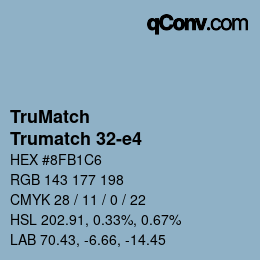 Color code: TruMatch - Trumatch 32-e4 | qconv.com