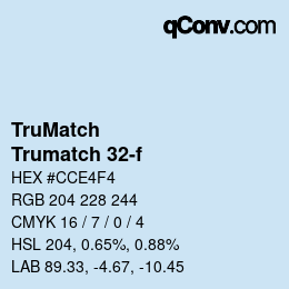 Color code: TruMatch - Trumatch 32-f | qconv.com