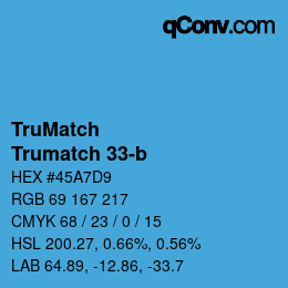 Color code: TruMatch - Trumatch 33-b | qconv.com