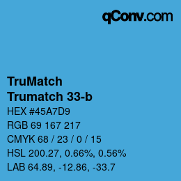 Code couleur: TruMatch - Trumatch 33-b | qconv.com