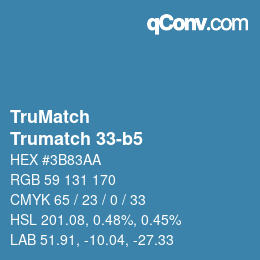 Color code: TruMatch - Trumatch 33-b5 | qconv.com