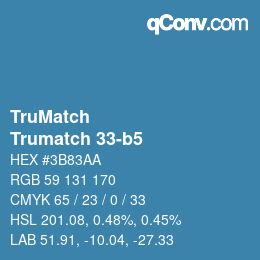 カラーコード: TruMatch - Trumatch 33-b5 | qconv.com
