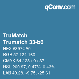 Color code: TruMatch - Trumatch 33-b6 | qconv.com