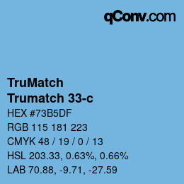 Código de color: TruMatch - Trumatch 33-c | qconv.com