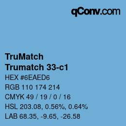 Código de color: TruMatch - Trumatch 33-c1 | qconv.com