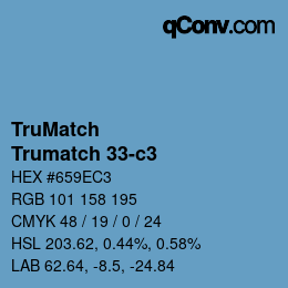 Farbcode: TruMatch - Trumatch 33-c3 | qconv.com