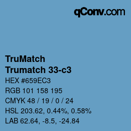 Code couleur: TruMatch - Trumatch 33-c3 | qconv.com