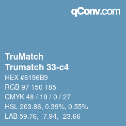 Color code: TruMatch - Trumatch 33-c4 | qconv.com