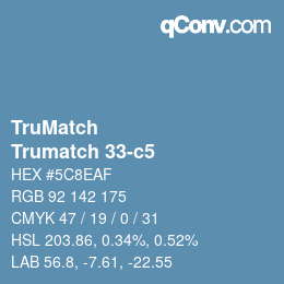Color code: TruMatch - Trumatch 33-c5 | qconv.com