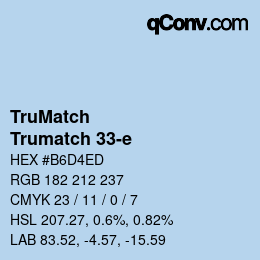 Código de color: TruMatch - Trumatch 33-e | qconv.com