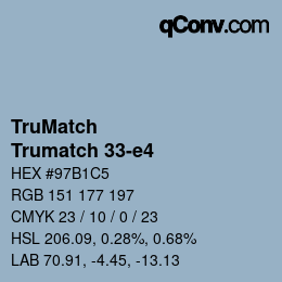 カラーコード: TruMatch - Trumatch 33-e4 | qconv.com