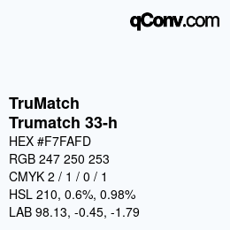 Farbcode: TruMatch - Trumatch 33-h | qconv.com