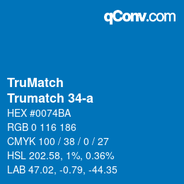 Color code: TruMatch - Trumatch 34-a | qconv.com