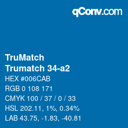 カラーコード: TruMatch - Trumatch 34-a2 | qconv.com