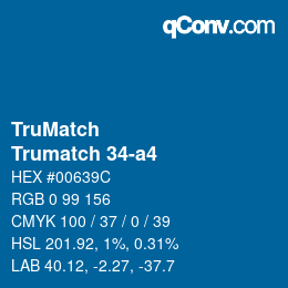 Código de color: TruMatch - Trumatch 34-a4 | qconv.com
